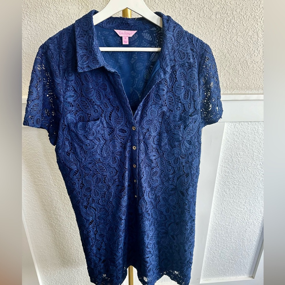 Lilly Pulitzer, Navy Dress, Size 16